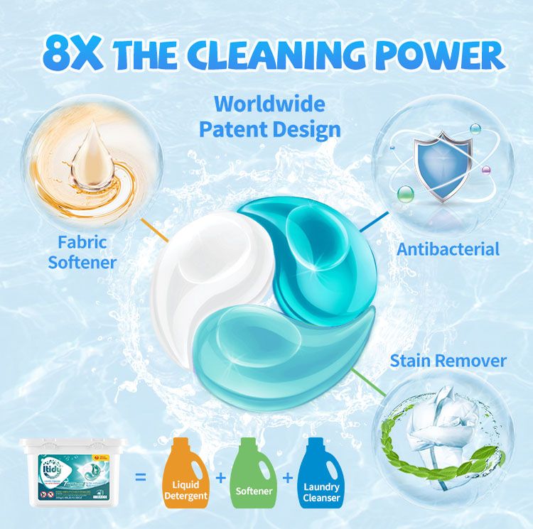 Laundry Detergent Pods Floral ( 1 pods 15g , 1 box 30pods)