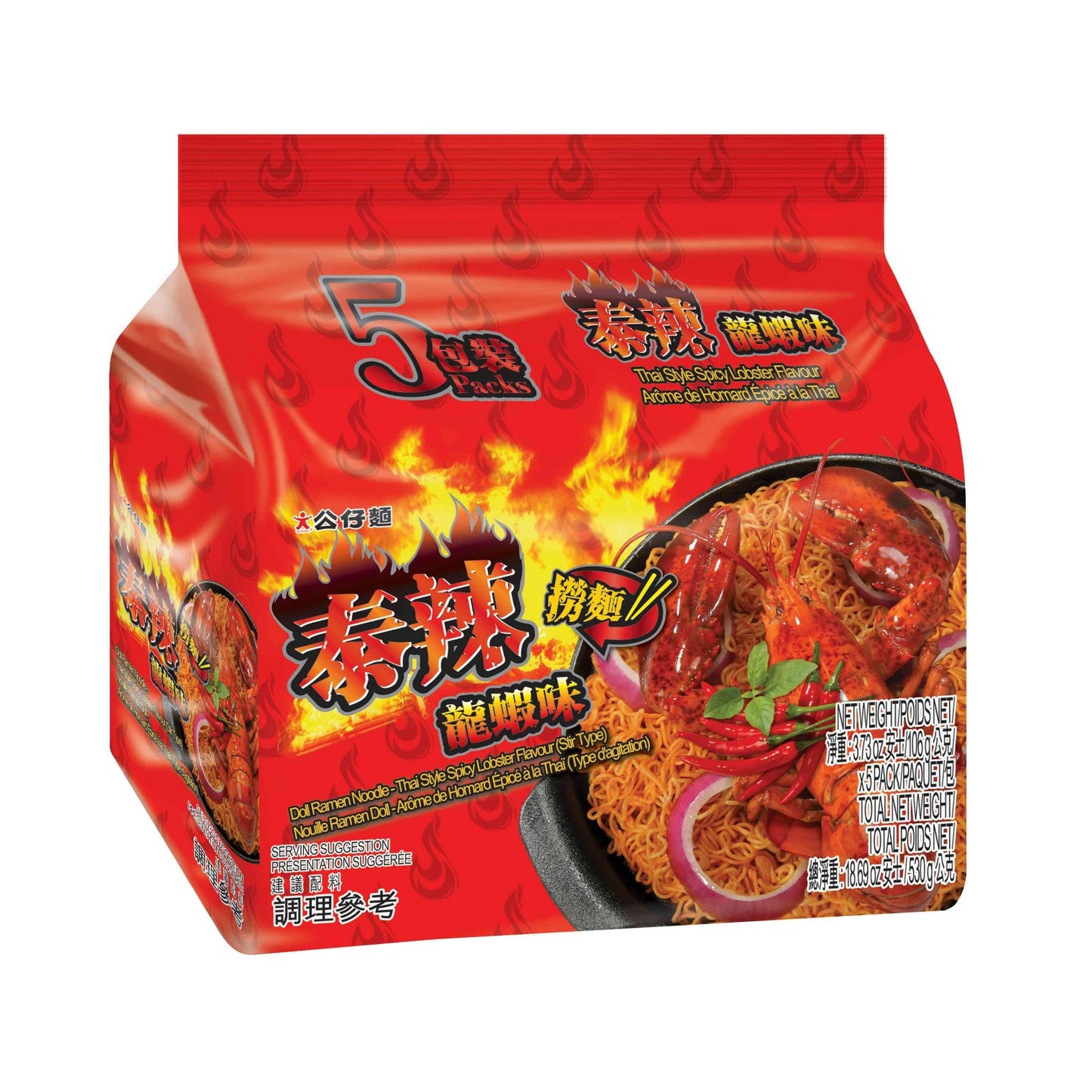 Doll Ramen Thai Style spicy lobster noodle (106g x5) (BDD 2/12/23)