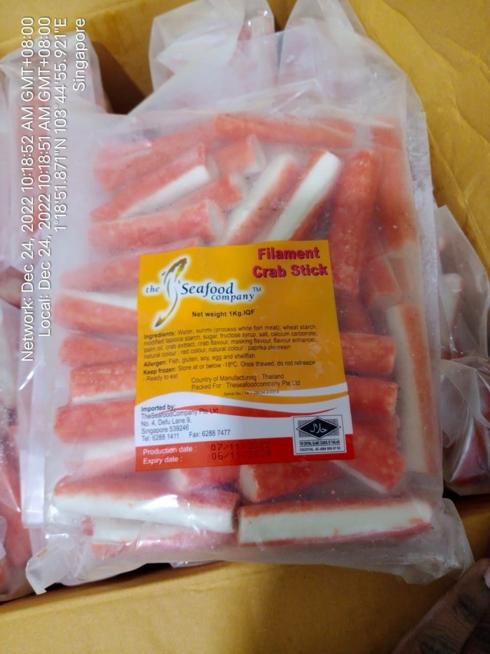 Excess Surimi Crab Stick 1kg unwrapped