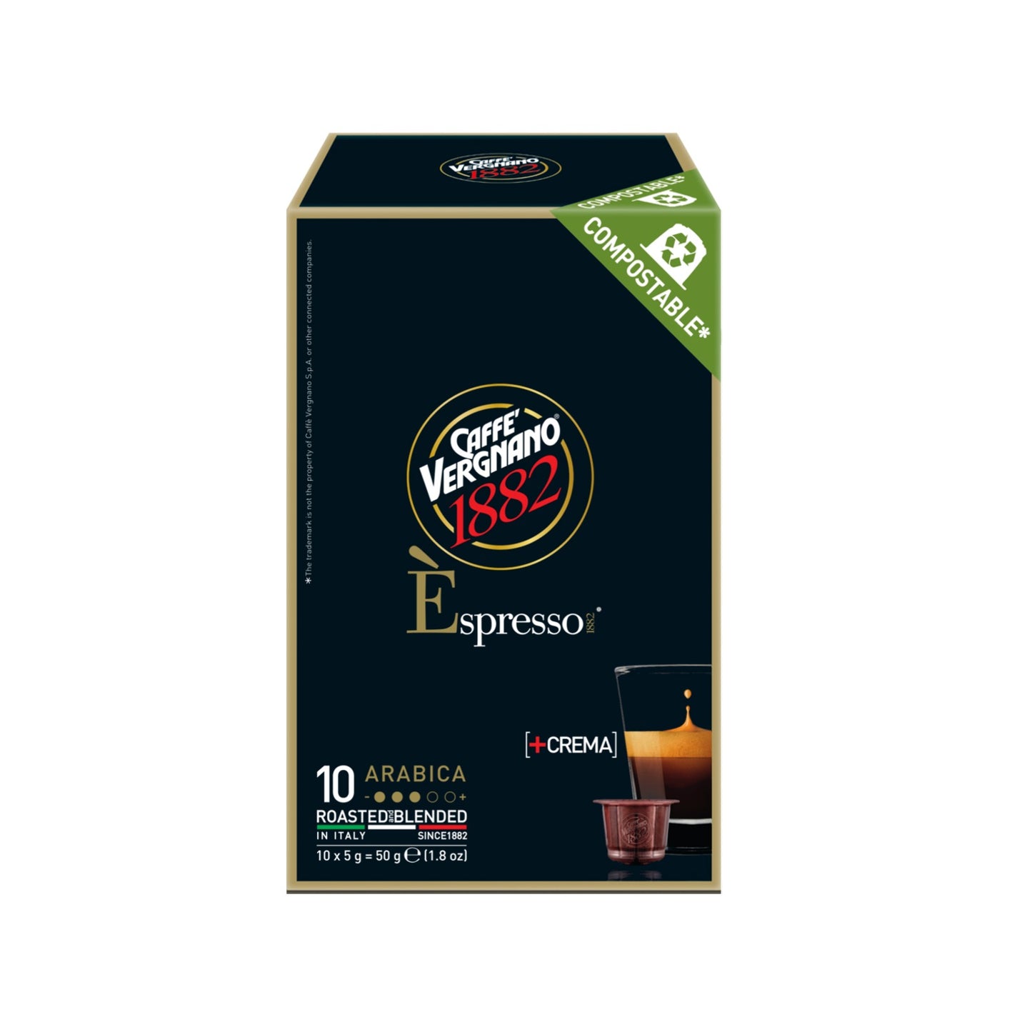 Vergnano Espresso 1882 Compostable Arabica Capsules (BBD :19/10/23)