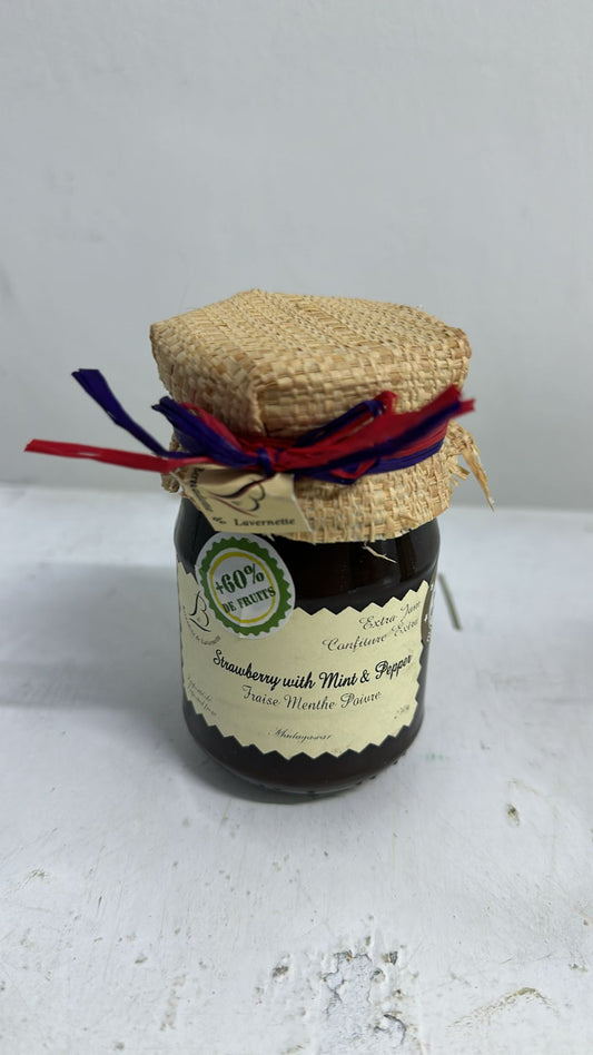 Excess Strawberry w Mint n Pepper Jam 250g (55% fruit) (BBD: 08/05/24)
