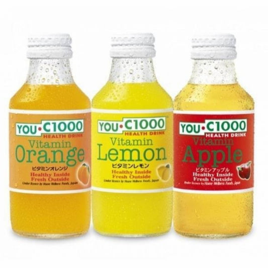 You C1000 assorted drinks (apple , orange , lemon ) 140ml (bbd: 09 aug 2024 - 17 oct 2024)
